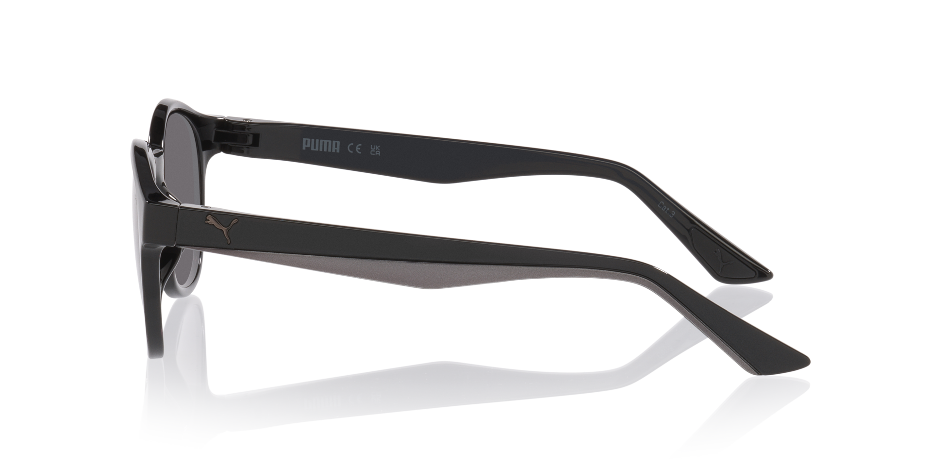 Pu0522S Zwart KunststofSunglass Frames van B24, Zijaanzicht
