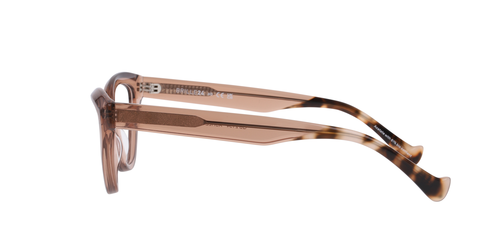 Ashley Crystal Taupe AcetaatEyeglass Frames van B24, Zijaanzicht