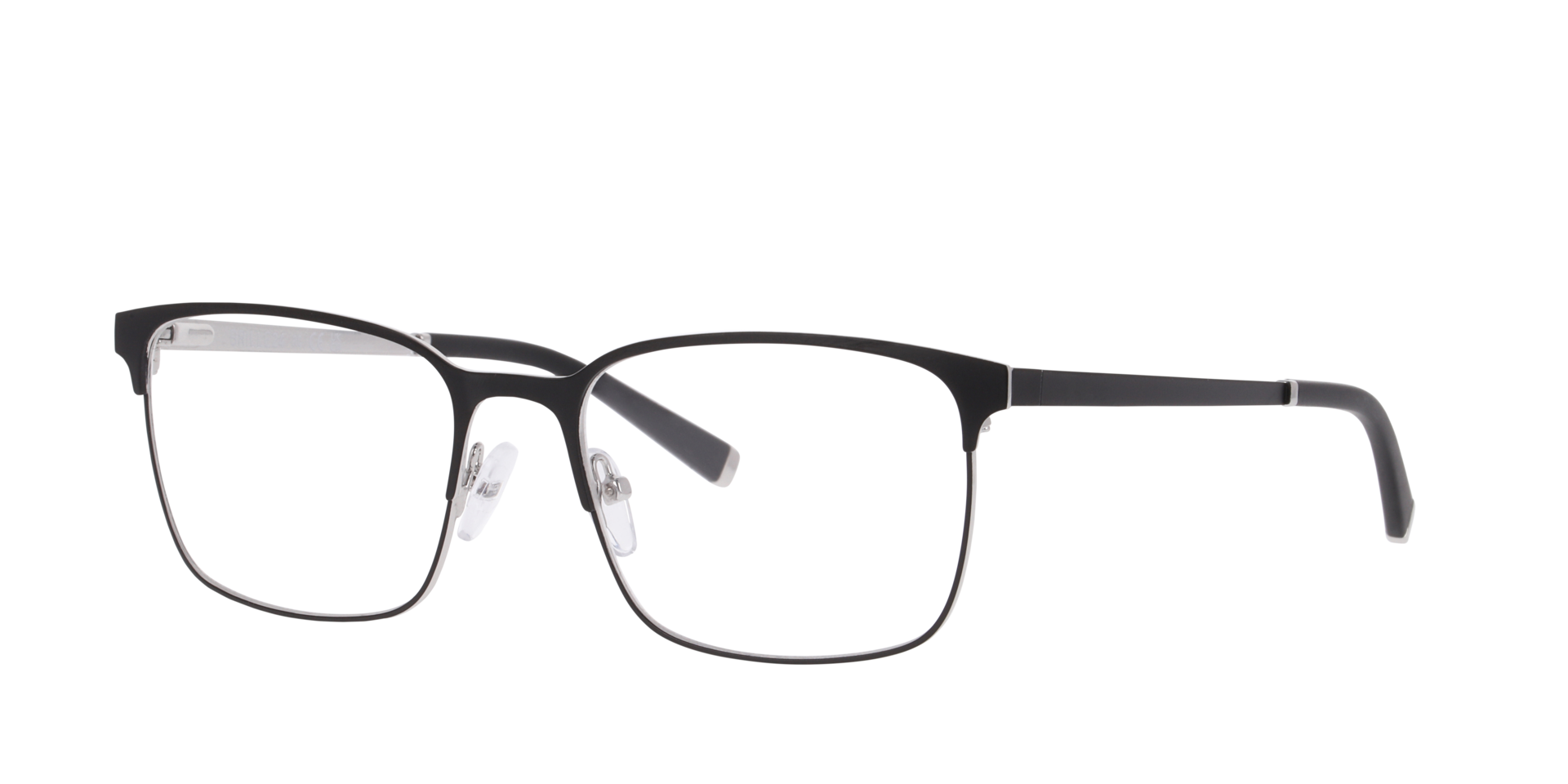 Liverpool Black & Silver MetallEyeglass Frames von B24, Dreiviertelansicht