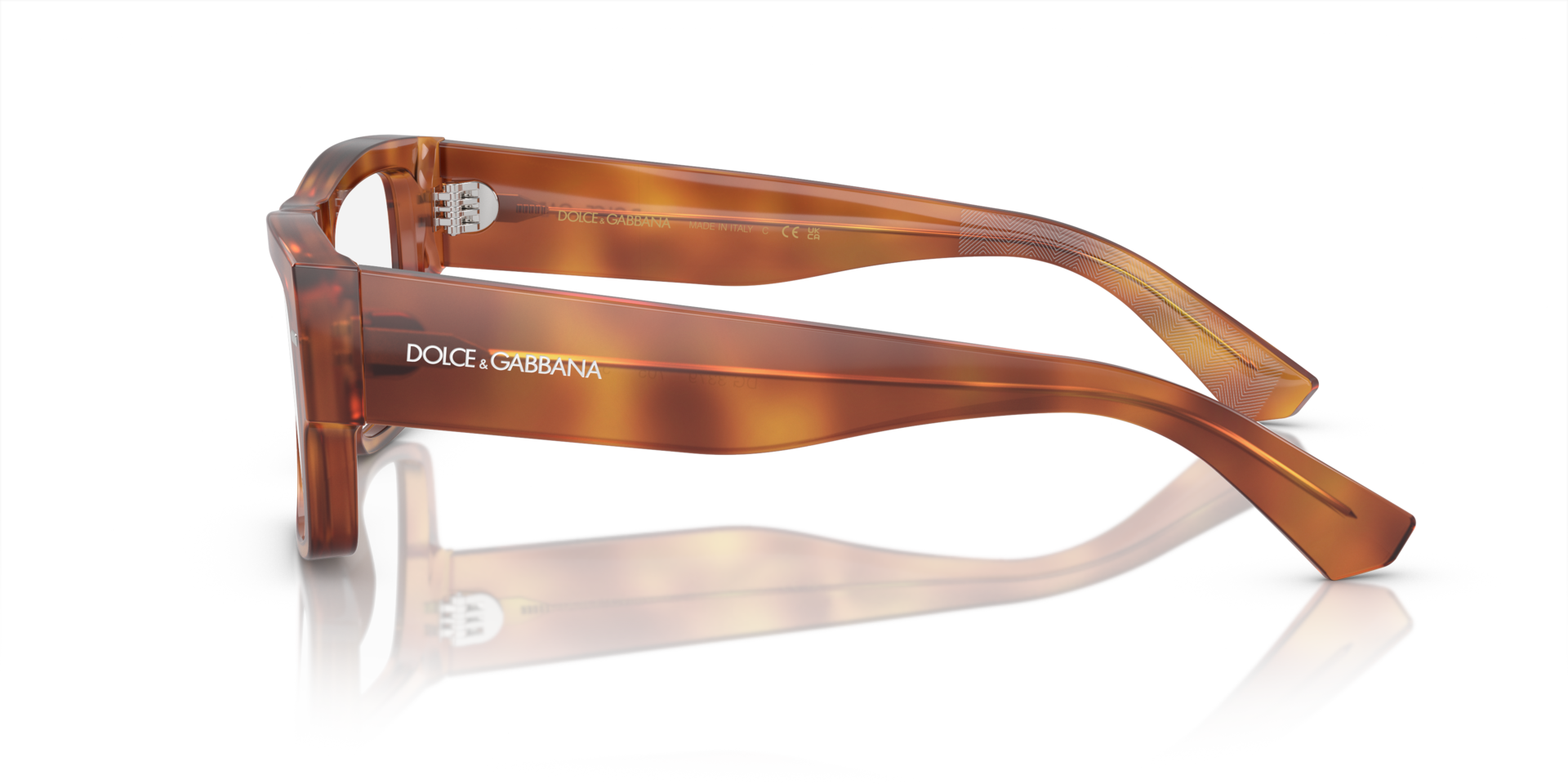 DG3379 Ginger Havana AcetaatEyeglass Frames van B24, Zijaanzicht
