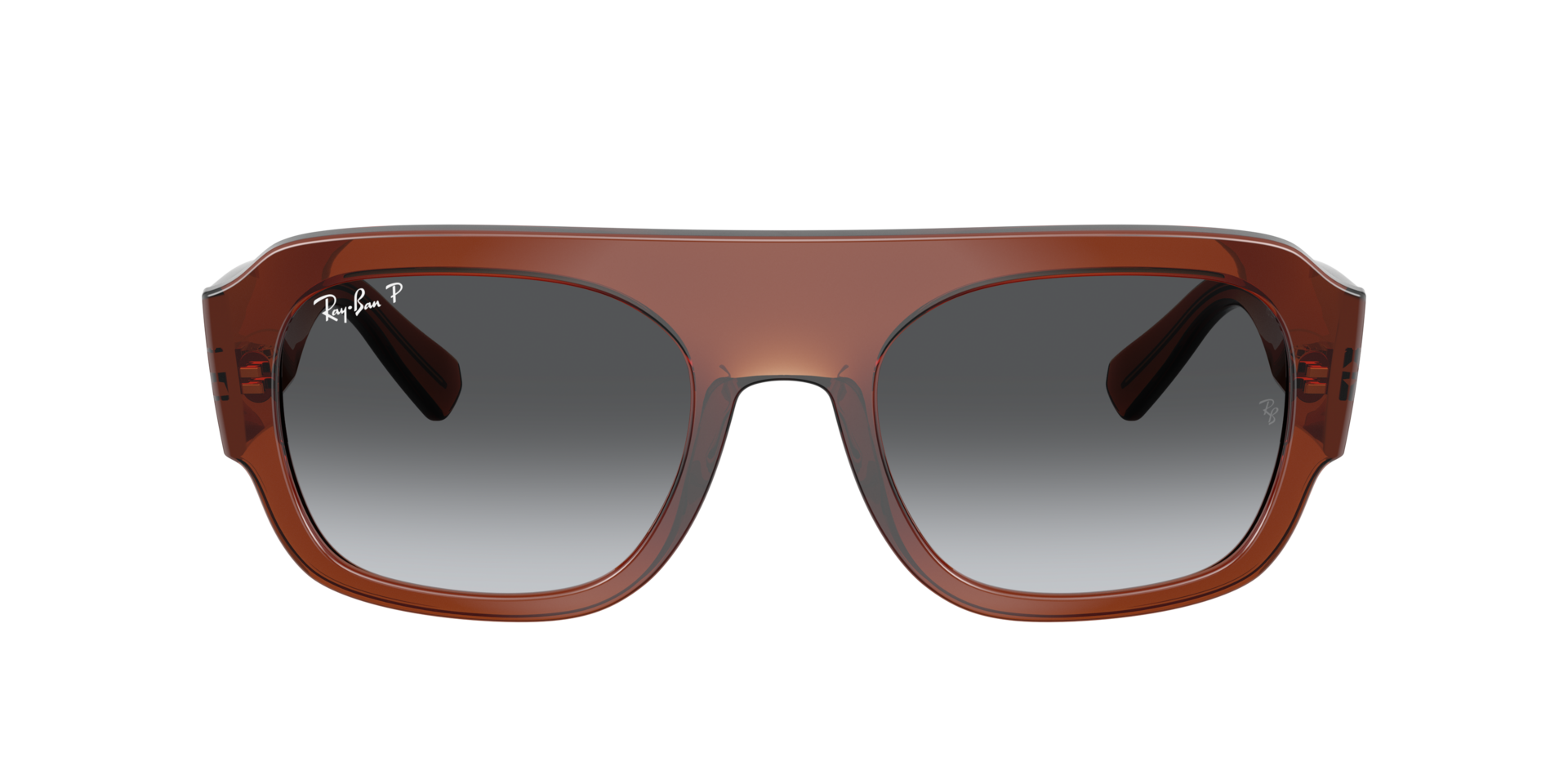 RB2218 Transparant bruin KunststofSunglass Frames van B24, met getinte lenzen