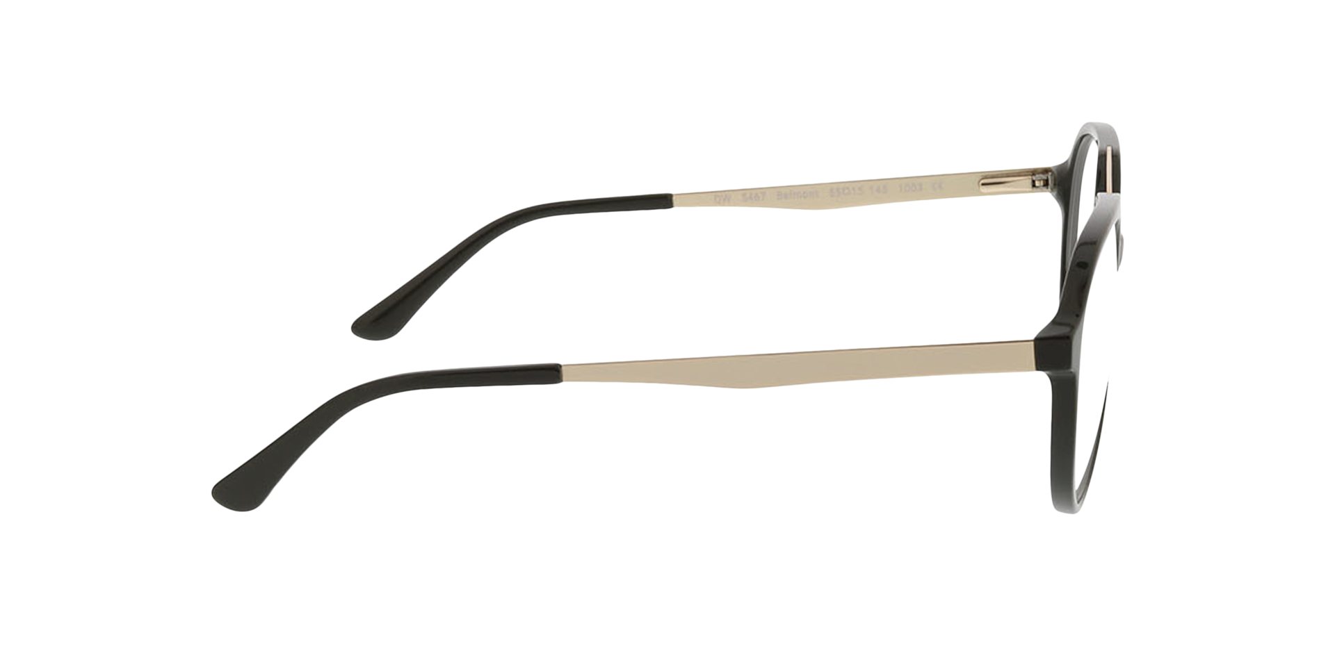 Belmont Kaki  &  mat lichtgoud AcetaatEyeglass Frames van B24, Zijaanzicht