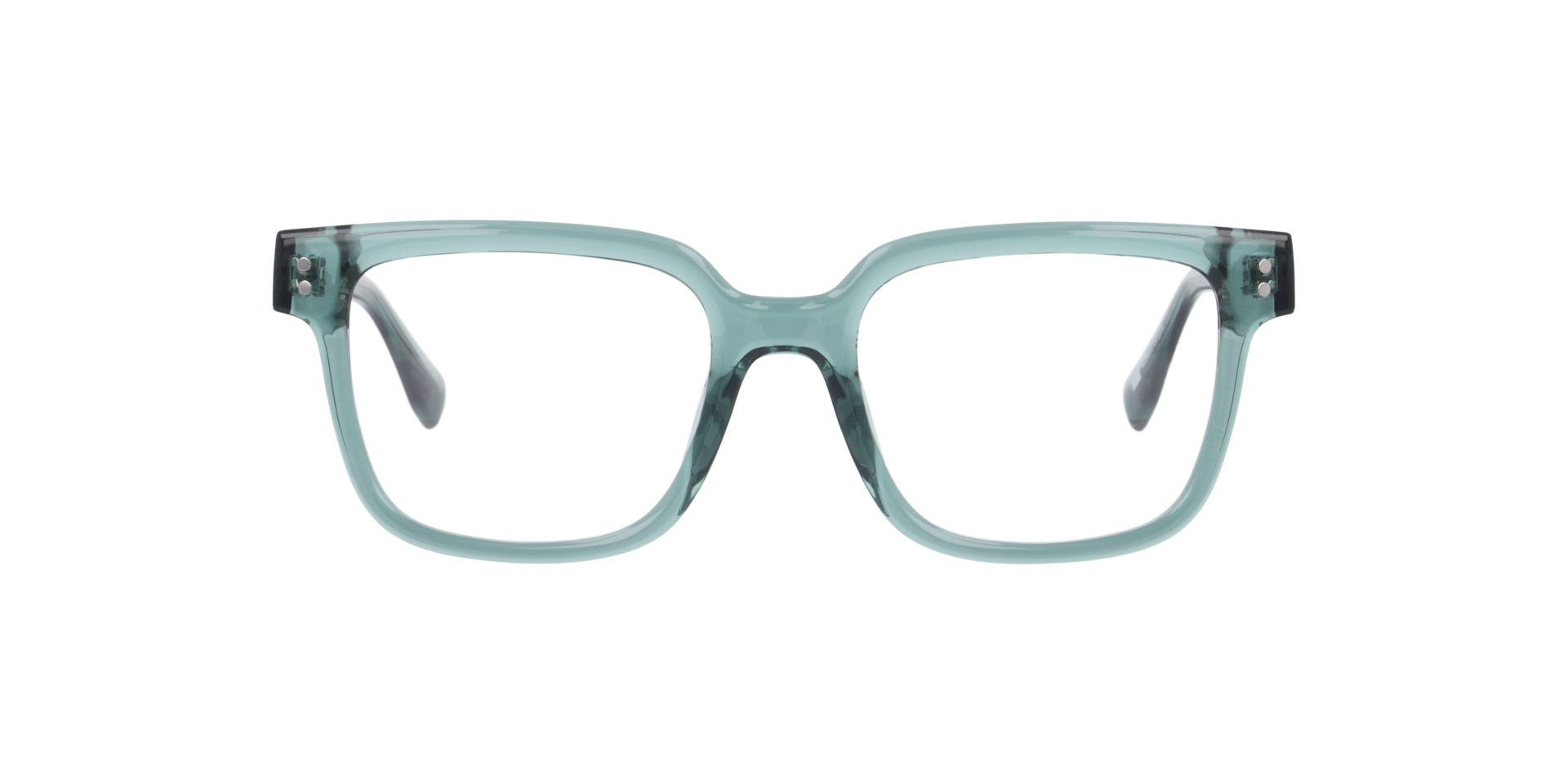 Texas Crystal Grün KunststoffEyeglass Frames von B24, Vorderansicht