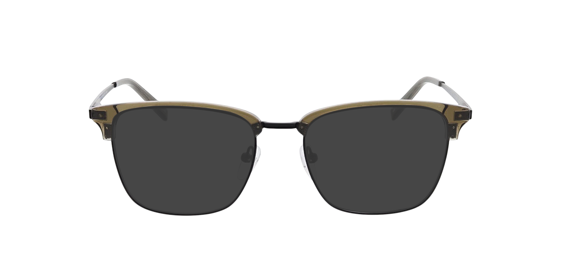 Tupelo Crystal Green  &  Matt Black MetallEyeglass Frames von B24, mit getönten Gläsern