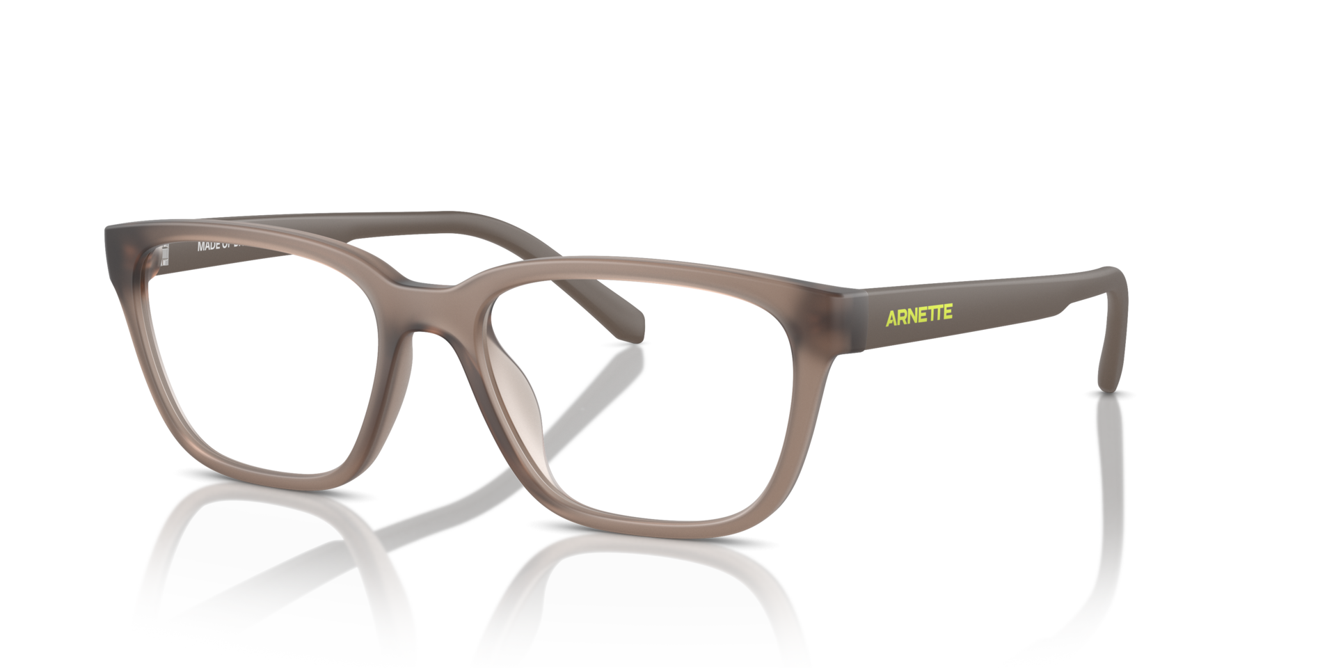 AN7250U Frosted Tabacco KunststofEyeglass Frames van B24, Hoekweergave