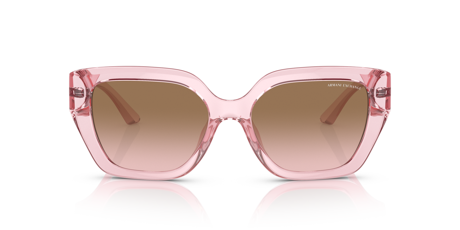 AX4125SU Shiny Transparent Pink KunststofSunglass Frames van B24, Vooraanzicht