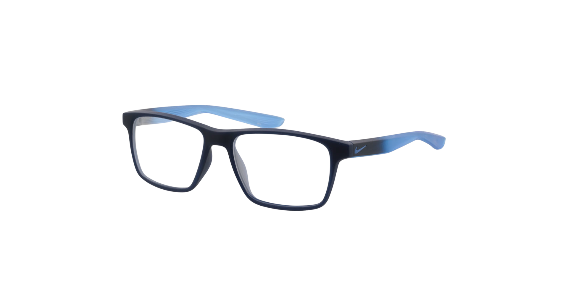 Nike 5002 Blauw licht KunststofEyeglass Frames van B24, Hoekweergave