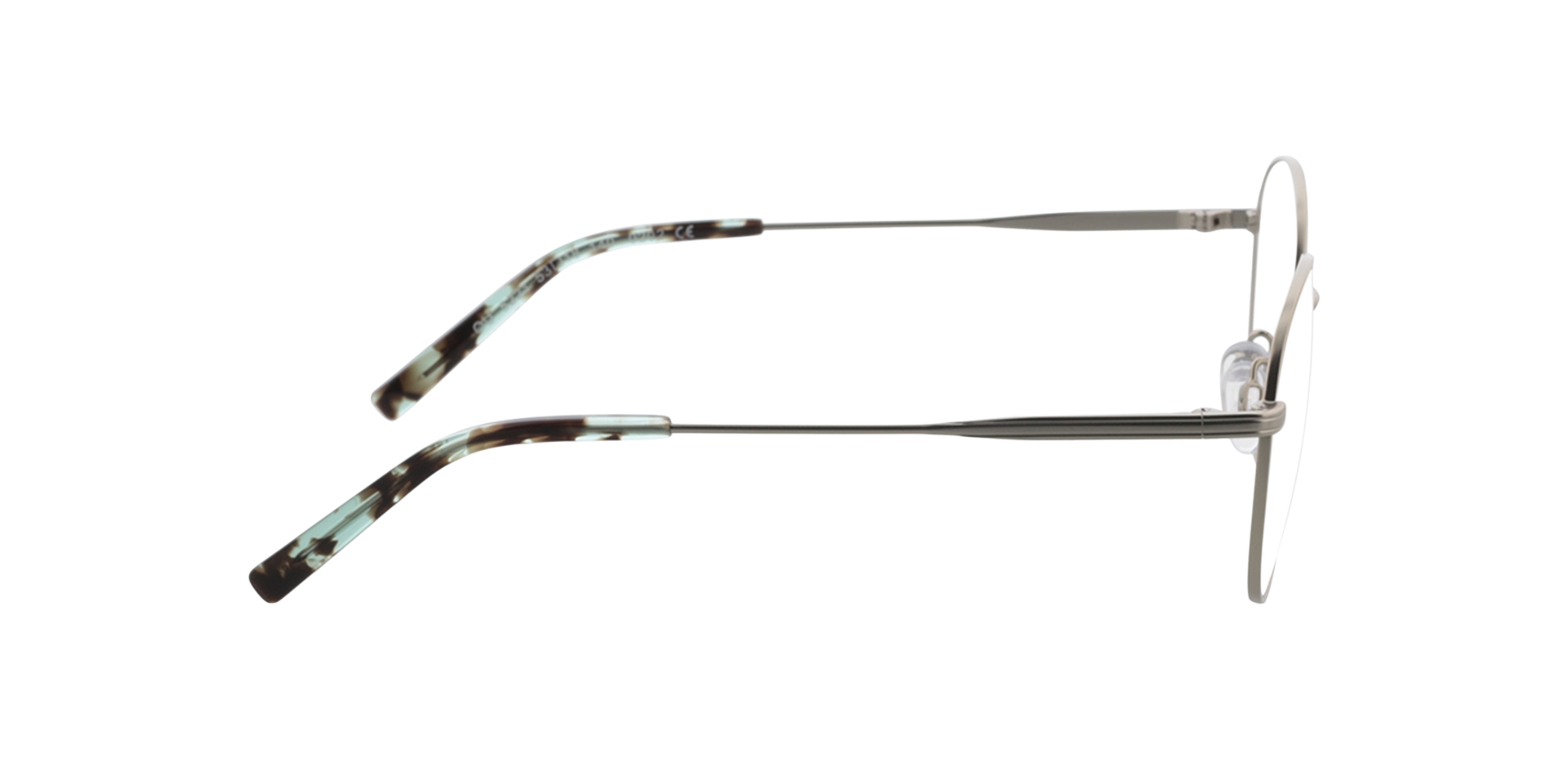 Julia Silber satiniert MetallEyeglass Frames von B24, Seitenansicht