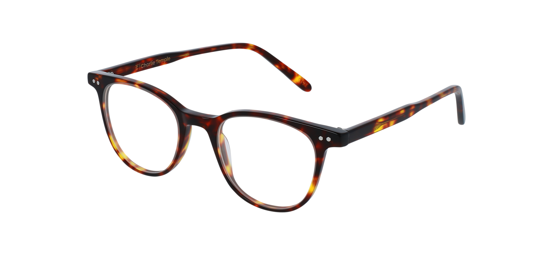 Burton Vintage Tortoise AcetaatEyeglass Frames van B24, Hoekweergave