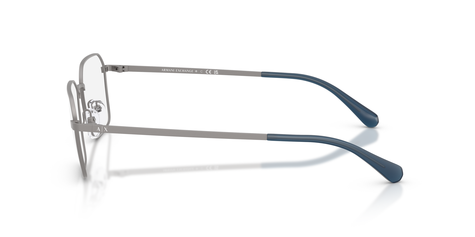 AX1079 Mat Staalgrijs MetaalEyeglass Frames van B24, Zijaanzicht