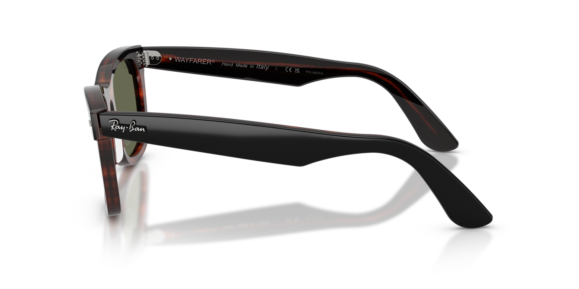 RB2240 Black On Havana AcetaatSunglass Frames van B24, Zijaanzicht