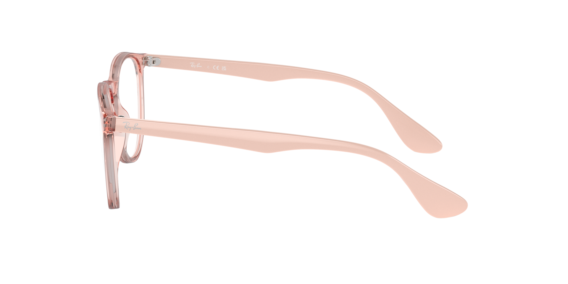 RB7046 Transparant Roze KunststofEyeglass Frames van B24, Zijaanzicht