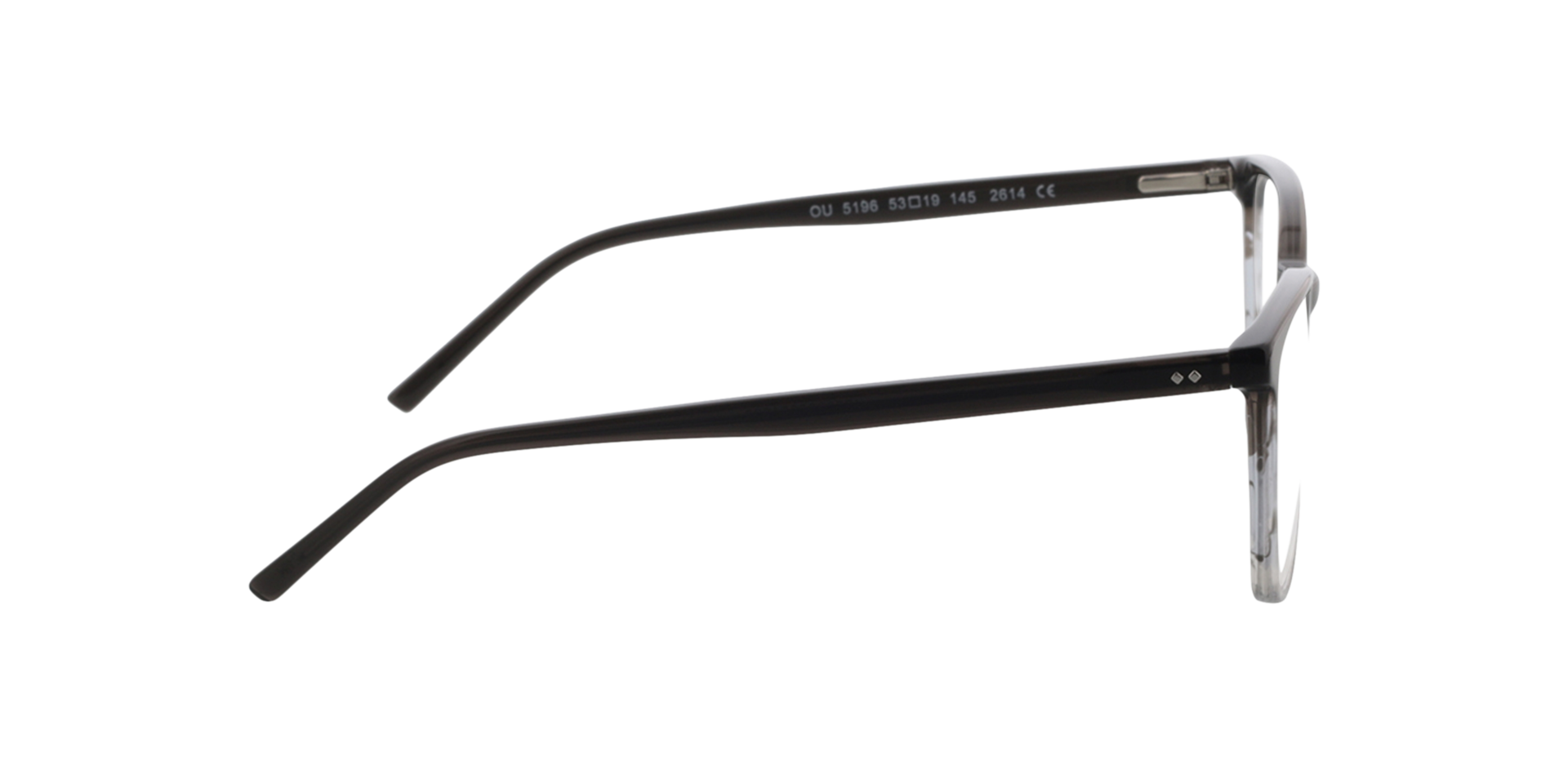 Hawkins Gradiënt grijs hoorn  &  donkergrijs AcetaatEyeglass Frames van B24, Zijaanzicht