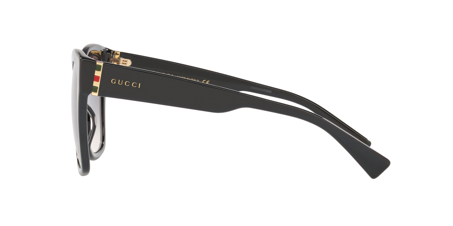 GG0459S Glänzendes Schwarz AcetatSunglass Frames von B24, Seitenansicht