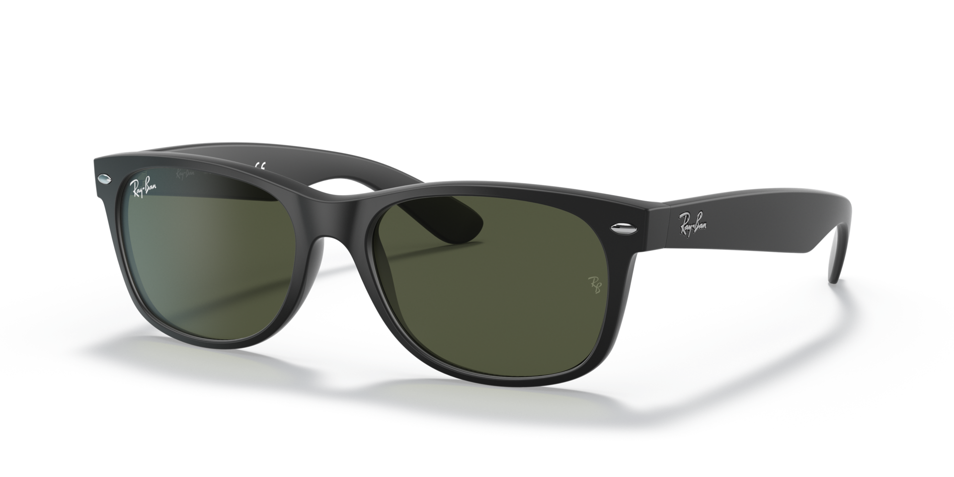 RB2132 Rubber Black KunststoffSunglass Frames von B24, Dreiviertelansicht