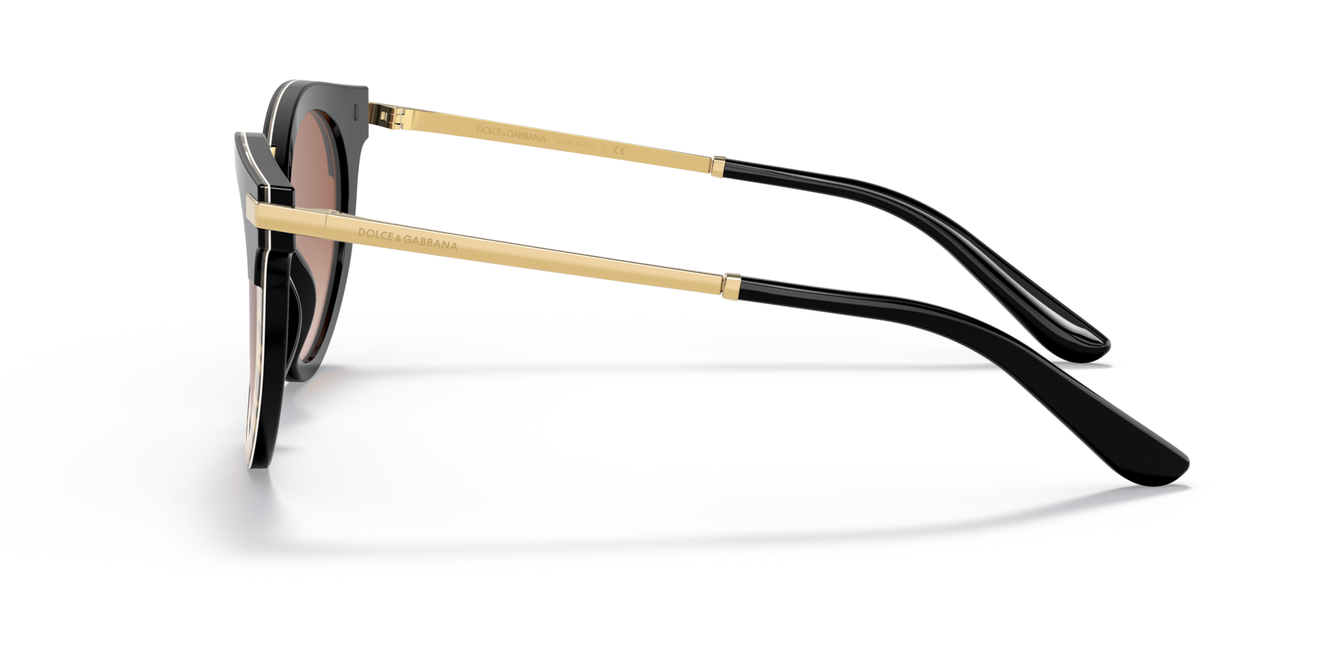 DG4394 Zwart & luipaardprint AcetaatSunglass Frames van B24, Zijaanzicht