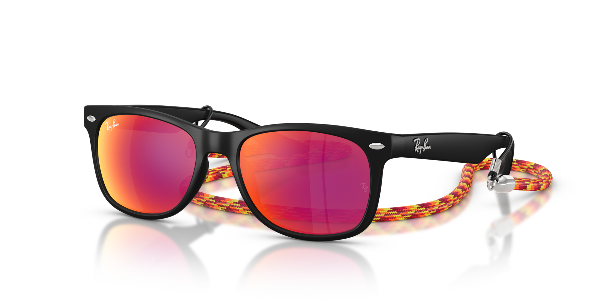 RB9052S Rubber zwart KunststofSunglass Frames van B24, Hoekweergave