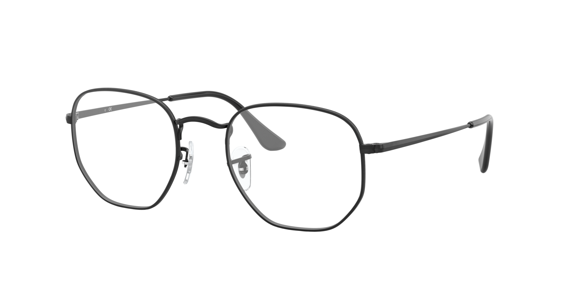 RB6448 Schwarz MetallEyeglass Frames von B24, Dreiviertelansicht
