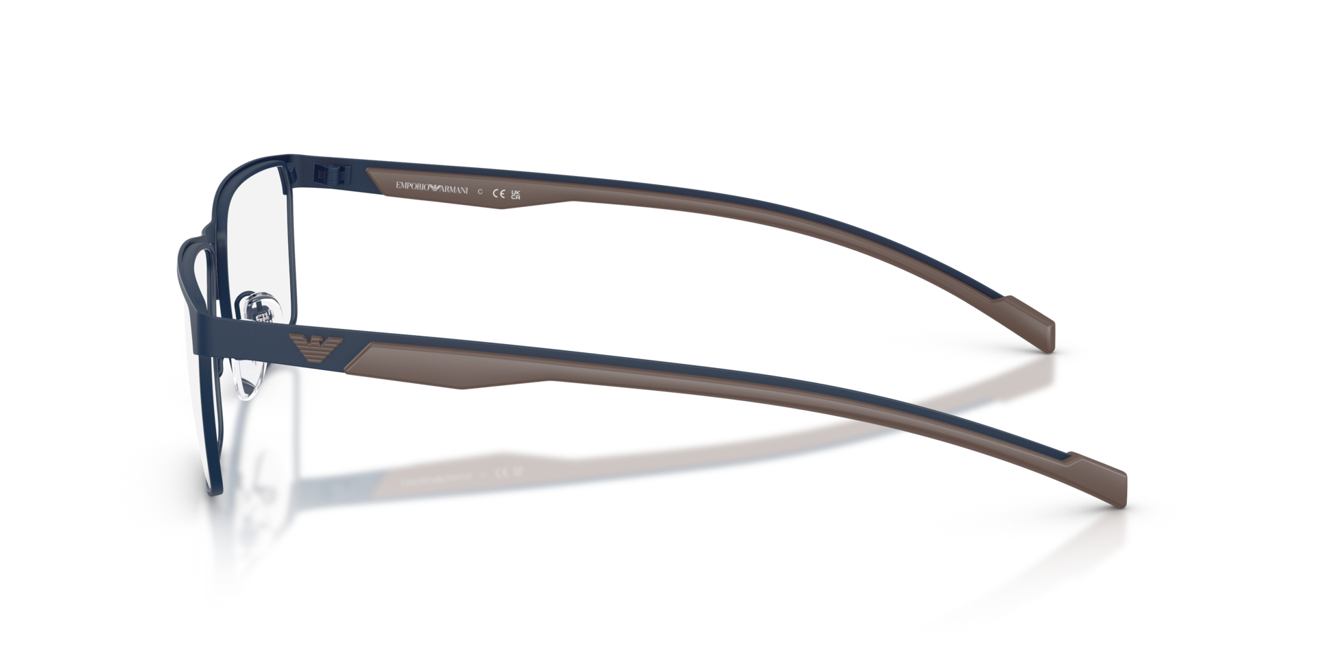 EA1190 Matt Blau MetallEyeglass Frames von B24, Seitenansicht