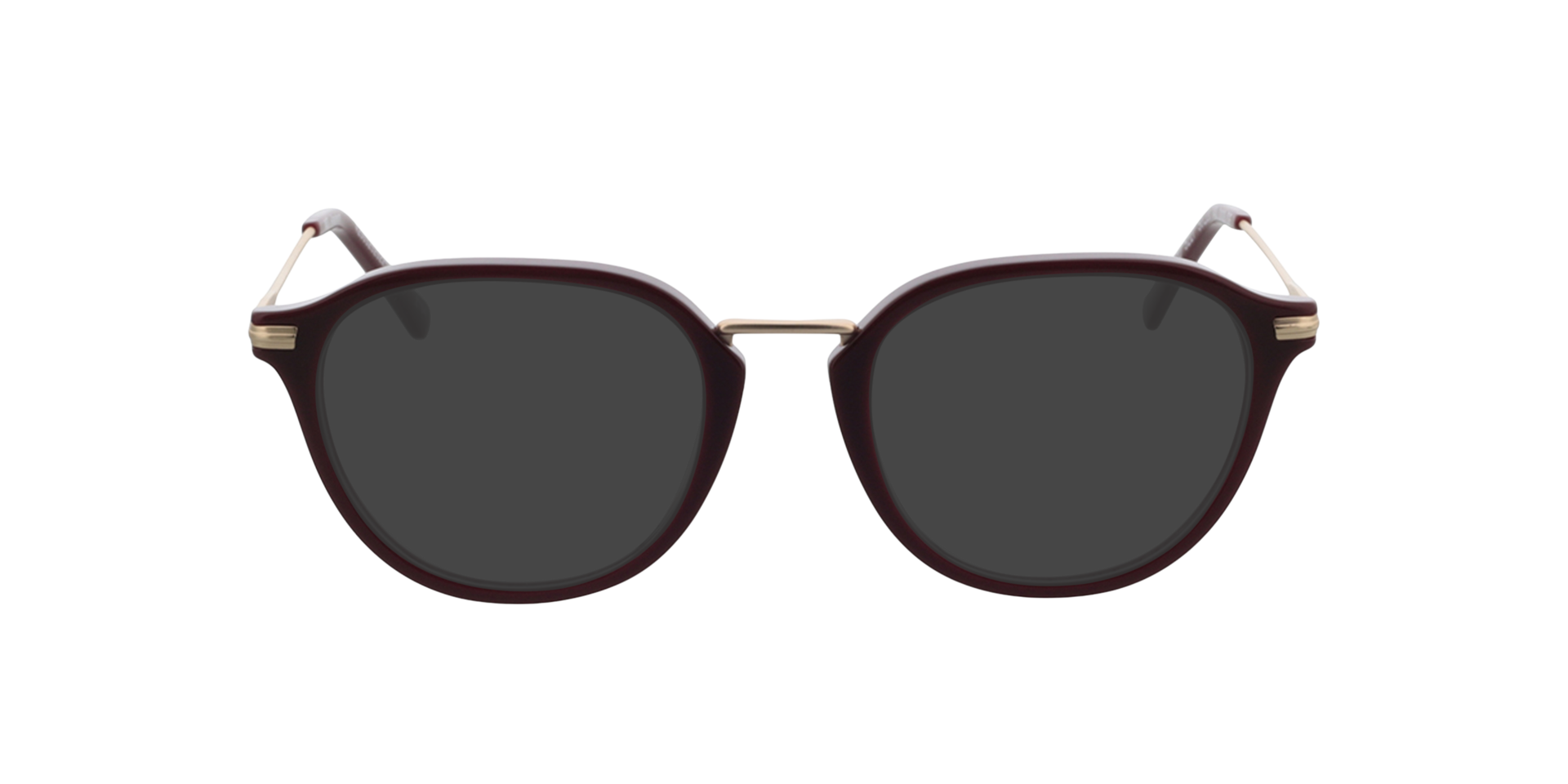 Anaheim Burgundy  &  Satin Gold AcetatEyeglass Frames von B24, mit getönten Gläsern