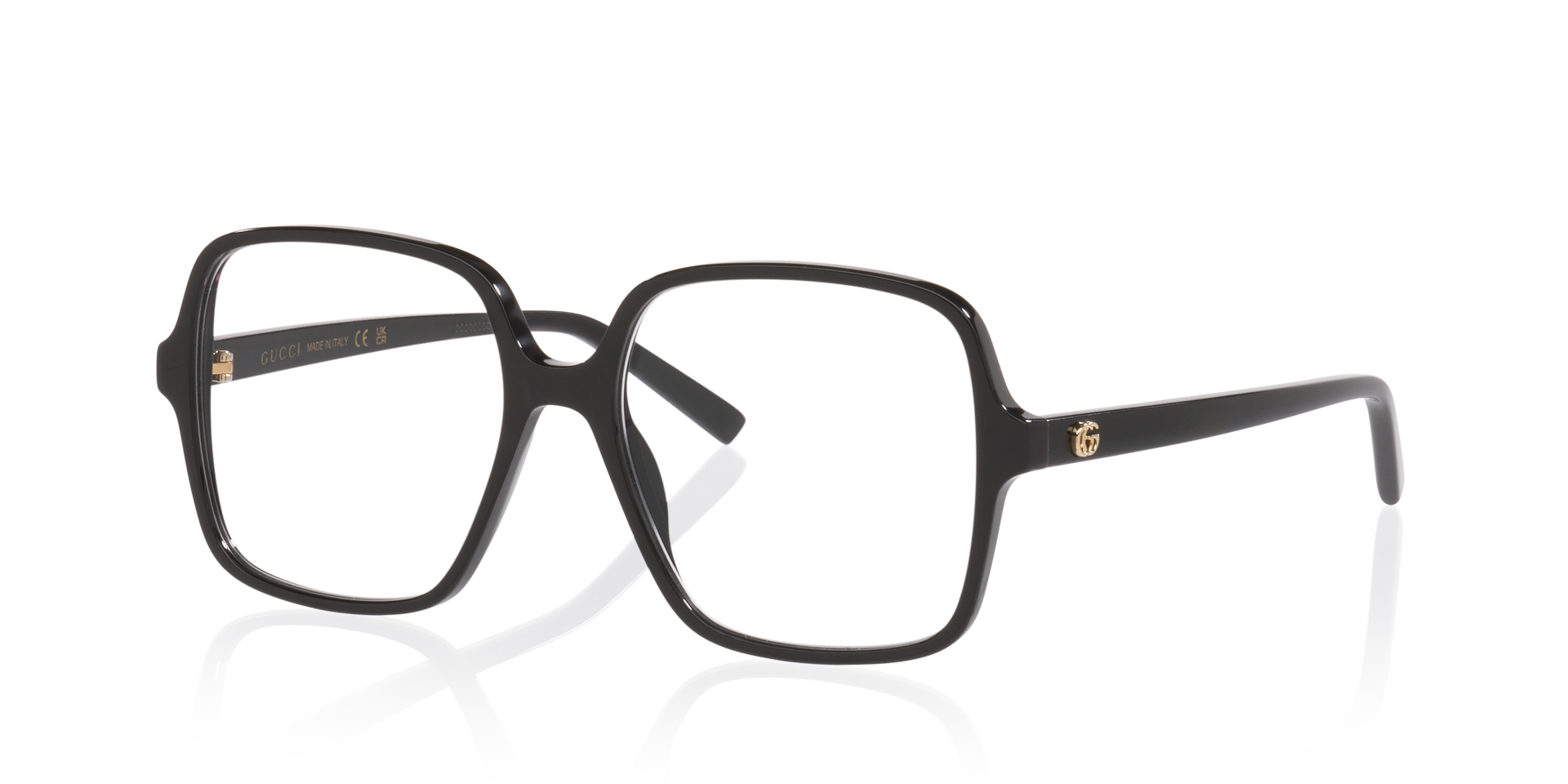 GG1994O Zwart AcetaatEyeglass Frames van B24, Hoekweergave