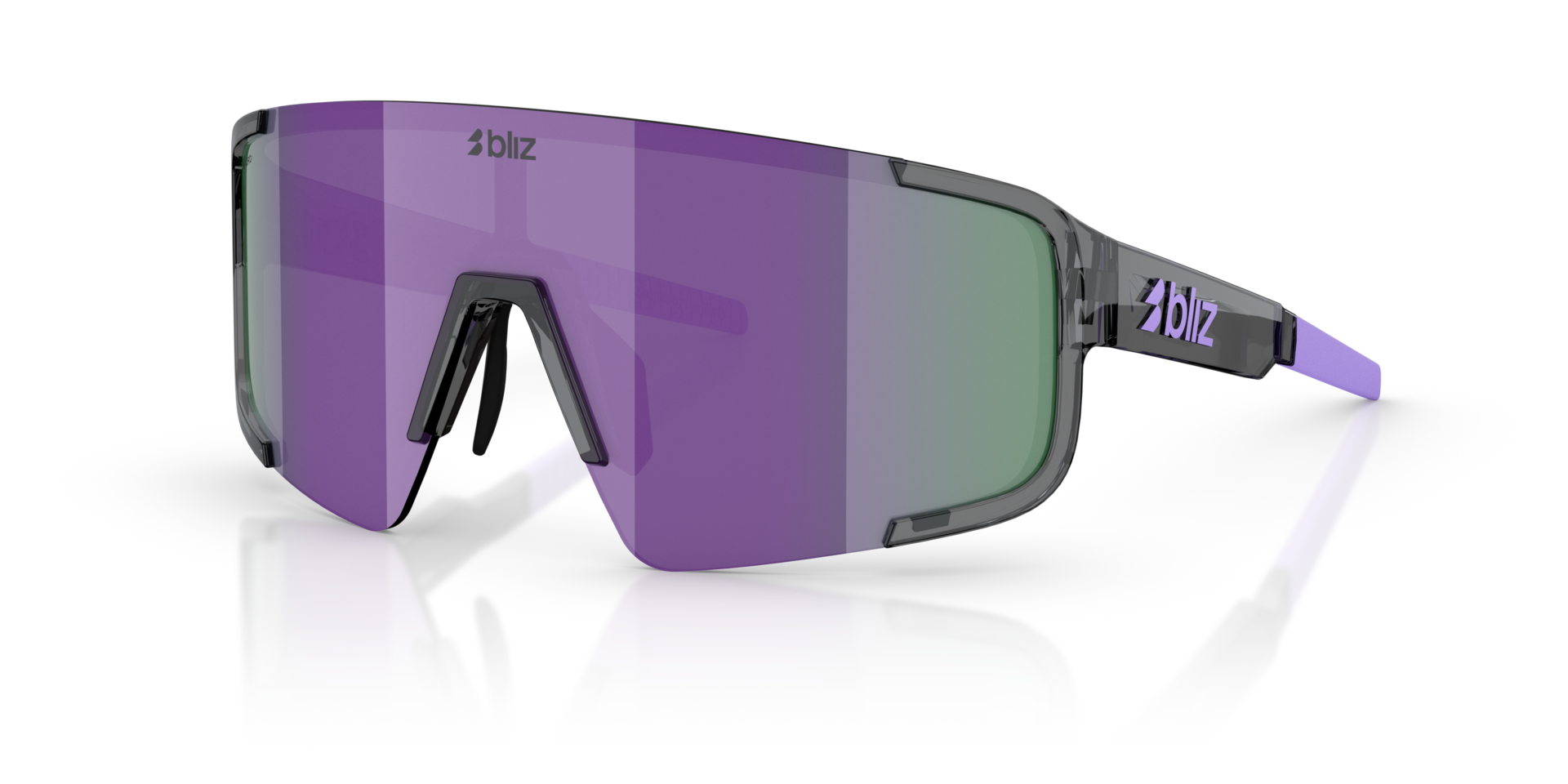 ZB7021 Kristallschwarz KunststoffSunglass Frames von B24, Dreiviertelansicht