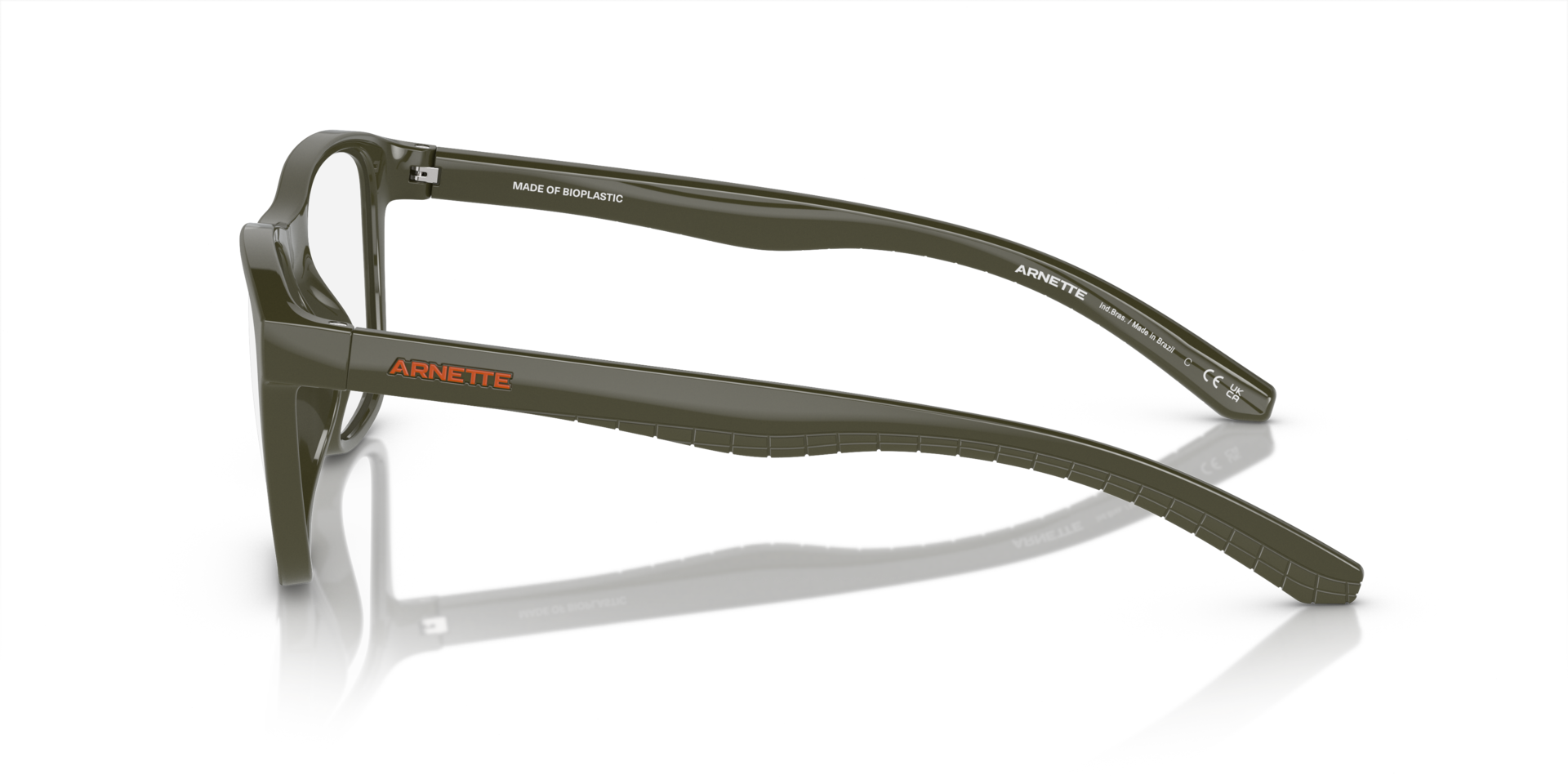 AN7241U Military Green KunststofEyeglass Frames van B24, Zijaanzicht
