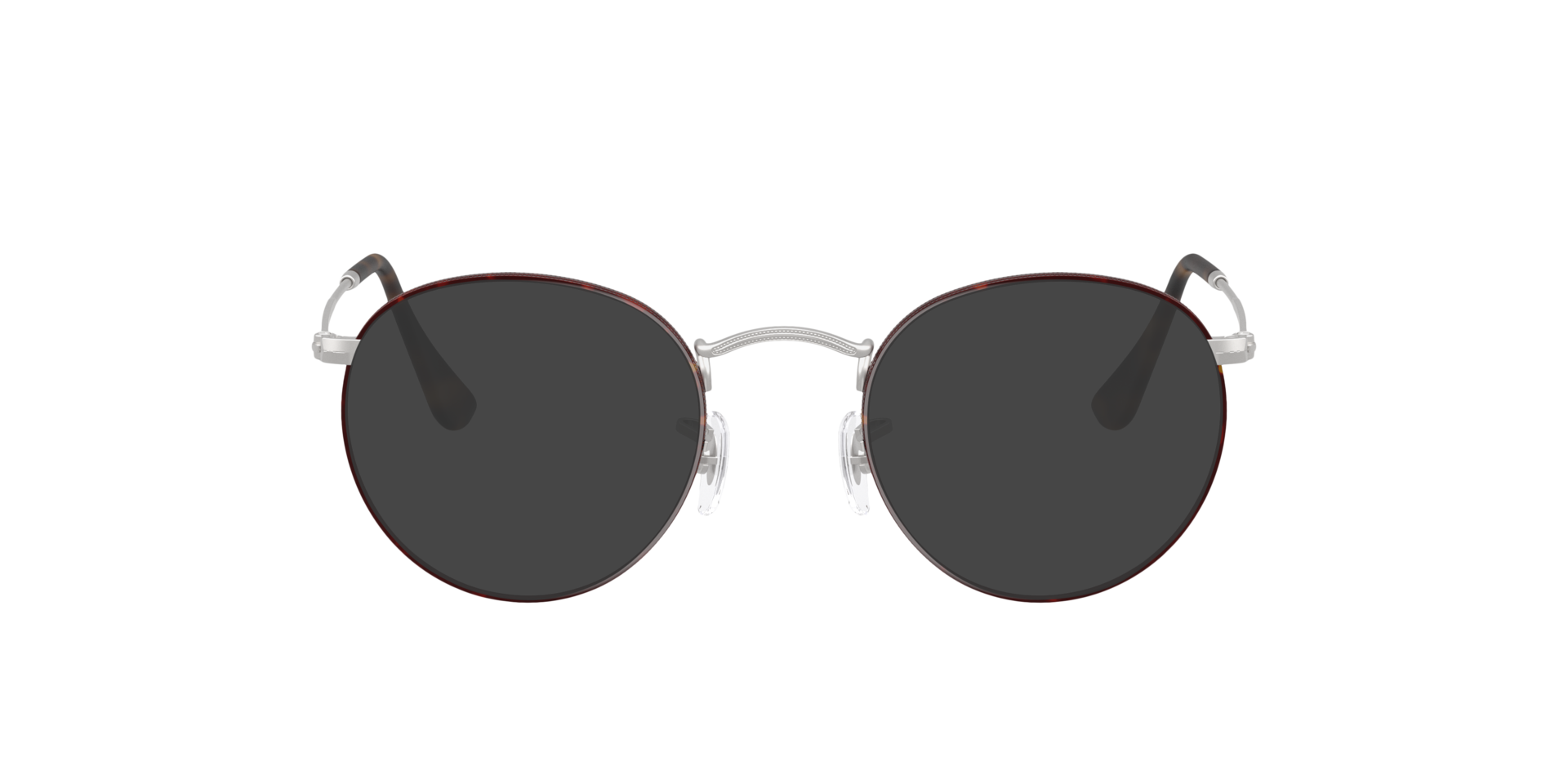 RB3447V Matte Havana On Matte Silver MetallEyeglass Frames von B24, mit getönten Gläsern
