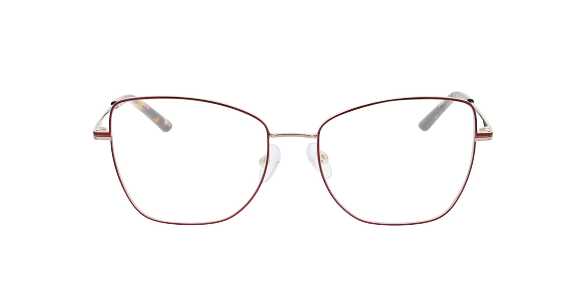 KATE Dark Red  &  Gold  &  Dark Havana MetallEyeglass Frames von B24, Vorderansicht
