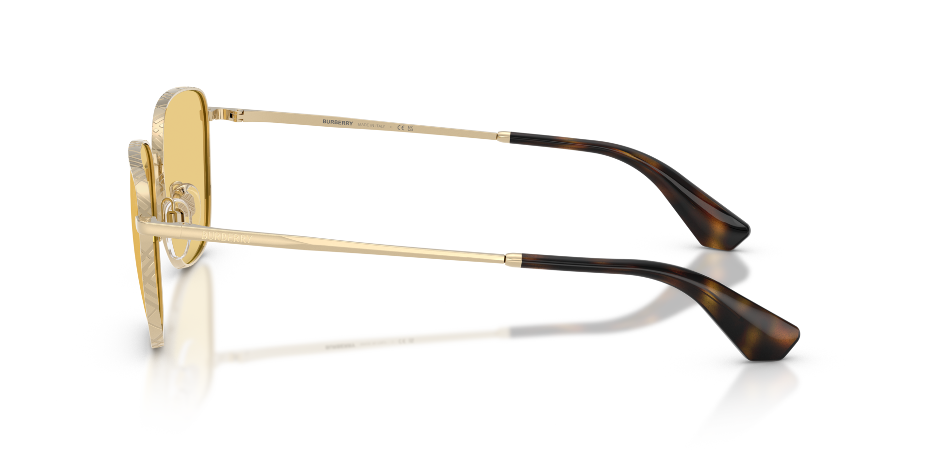 BE3171 Lichtgoud MetaalSunglass Frames van B24, Zijaanzicht