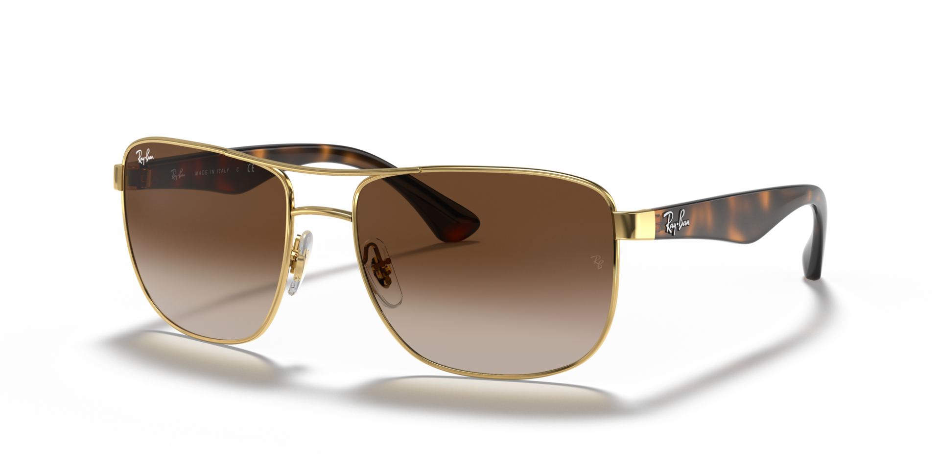 RB3533 Arista goud MetaalSunglass Frames van B24, Hoekweergave