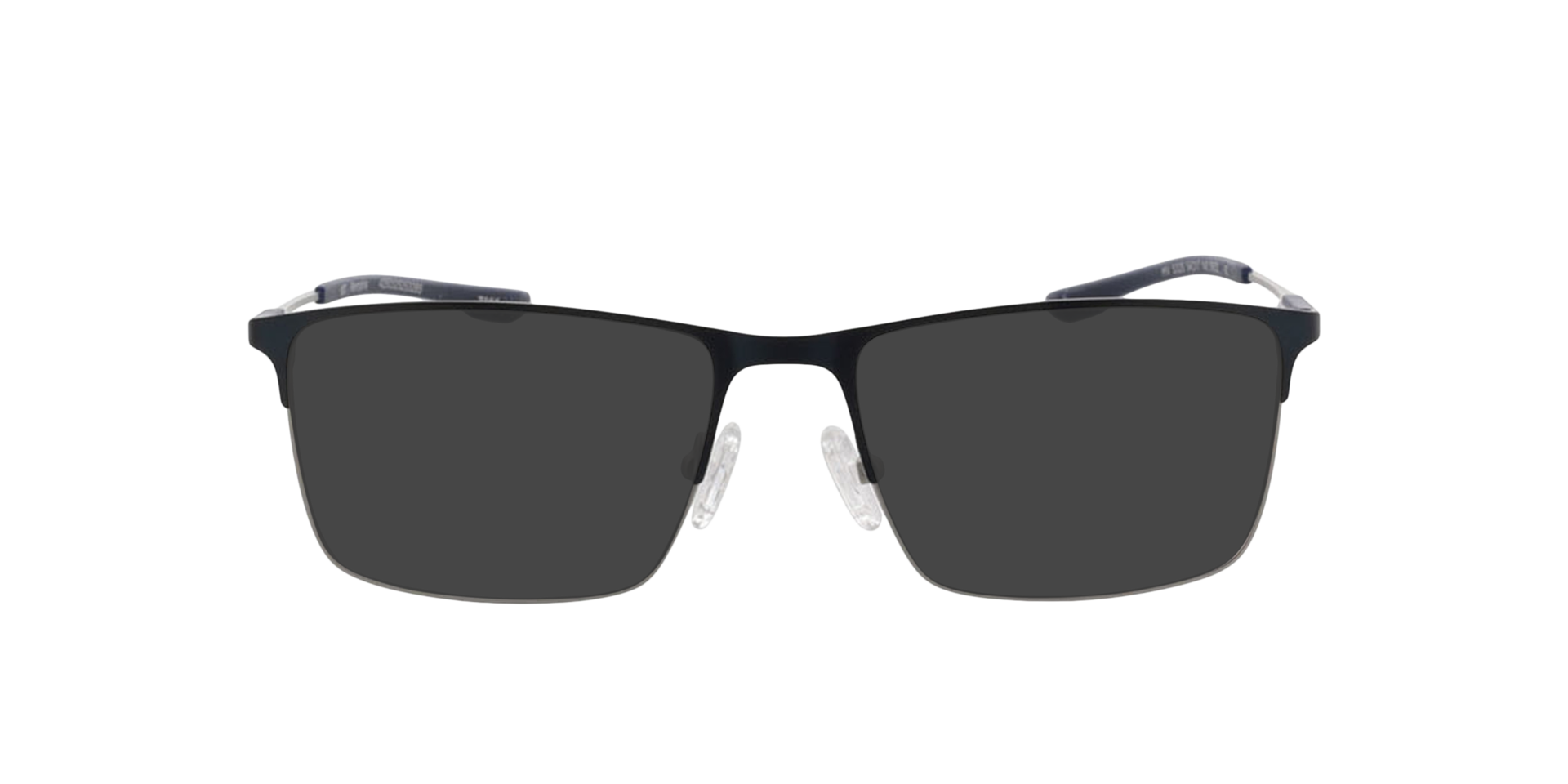 Memphis Matt Blue  &  Matt Silver MetallEyeglass Frames von B24, mit getönten Gläsern