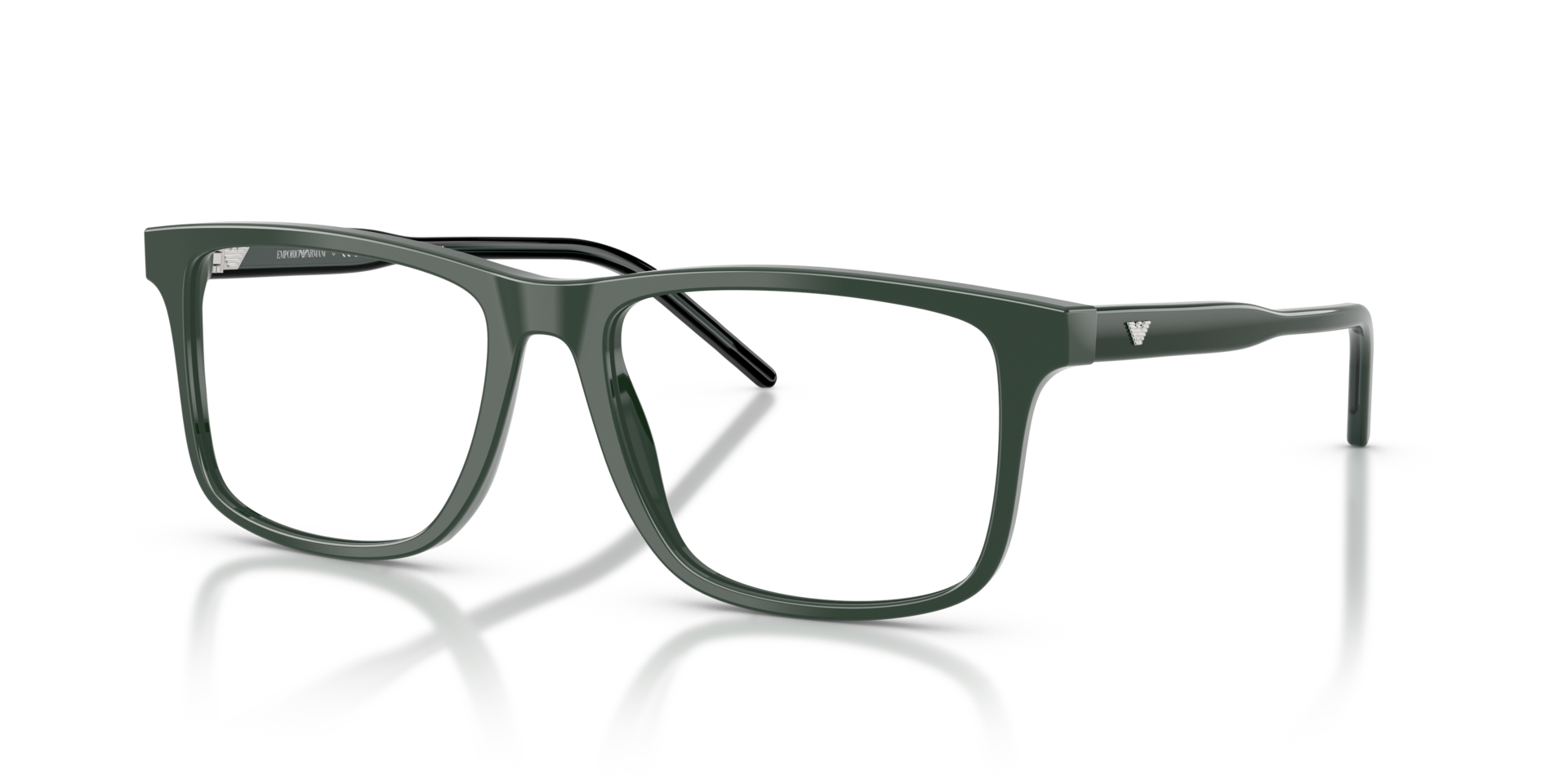 EA3257 Shiny Green AcetatEyeglass Frames von B24, Dreiviertelansicht