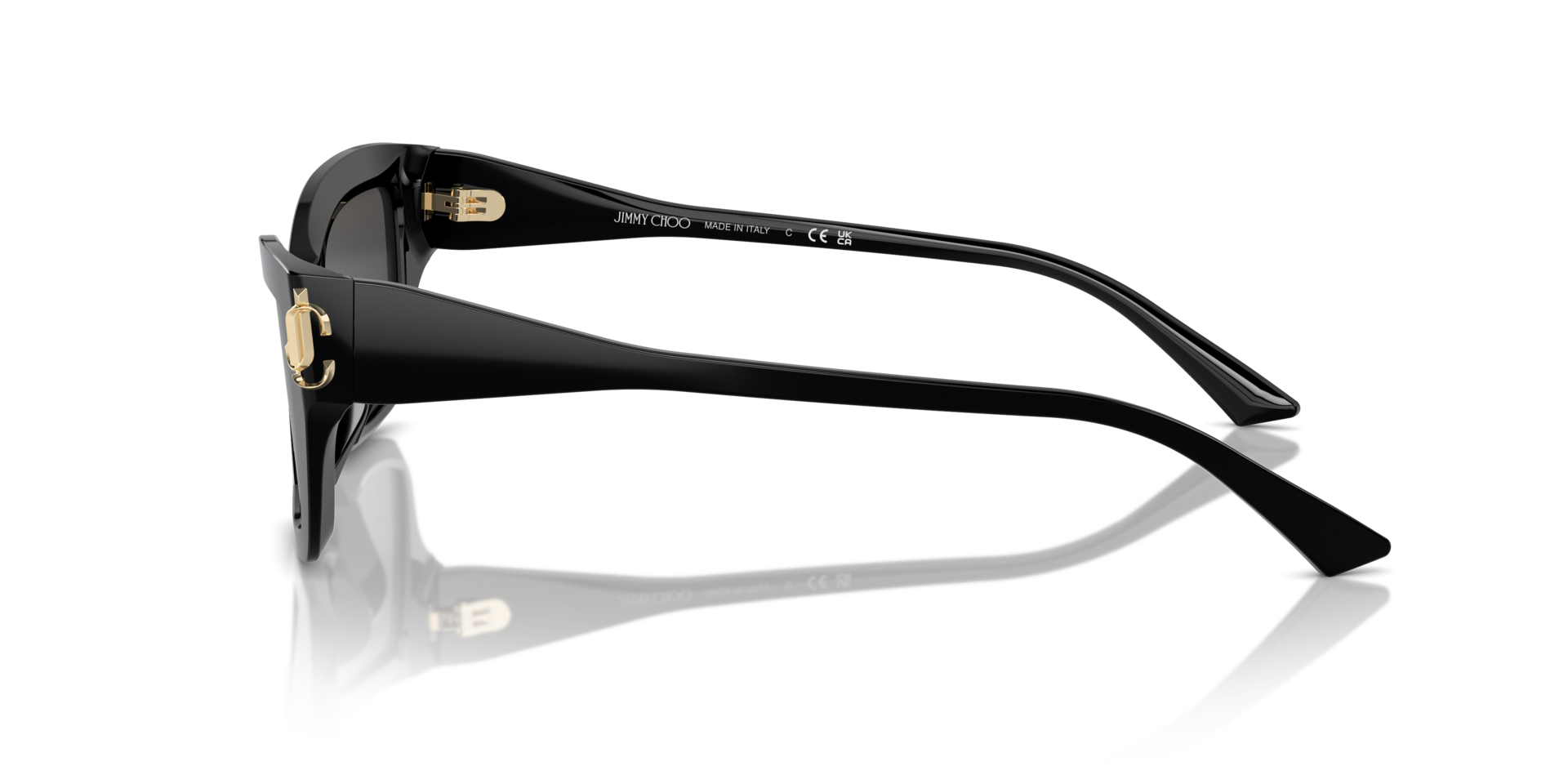 JC5011U Schwarz AcetatSunglass Frames von B24, Seitenansicht
