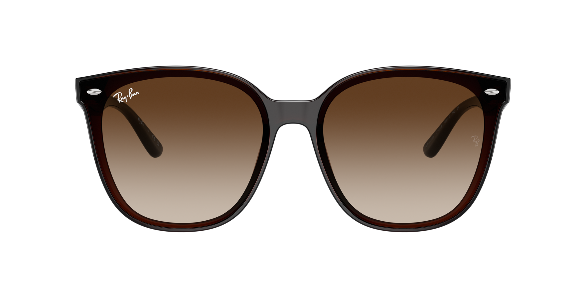 RB4423D Transparant bruin KunststofSunglass Frames van B24, met getinte lenzen