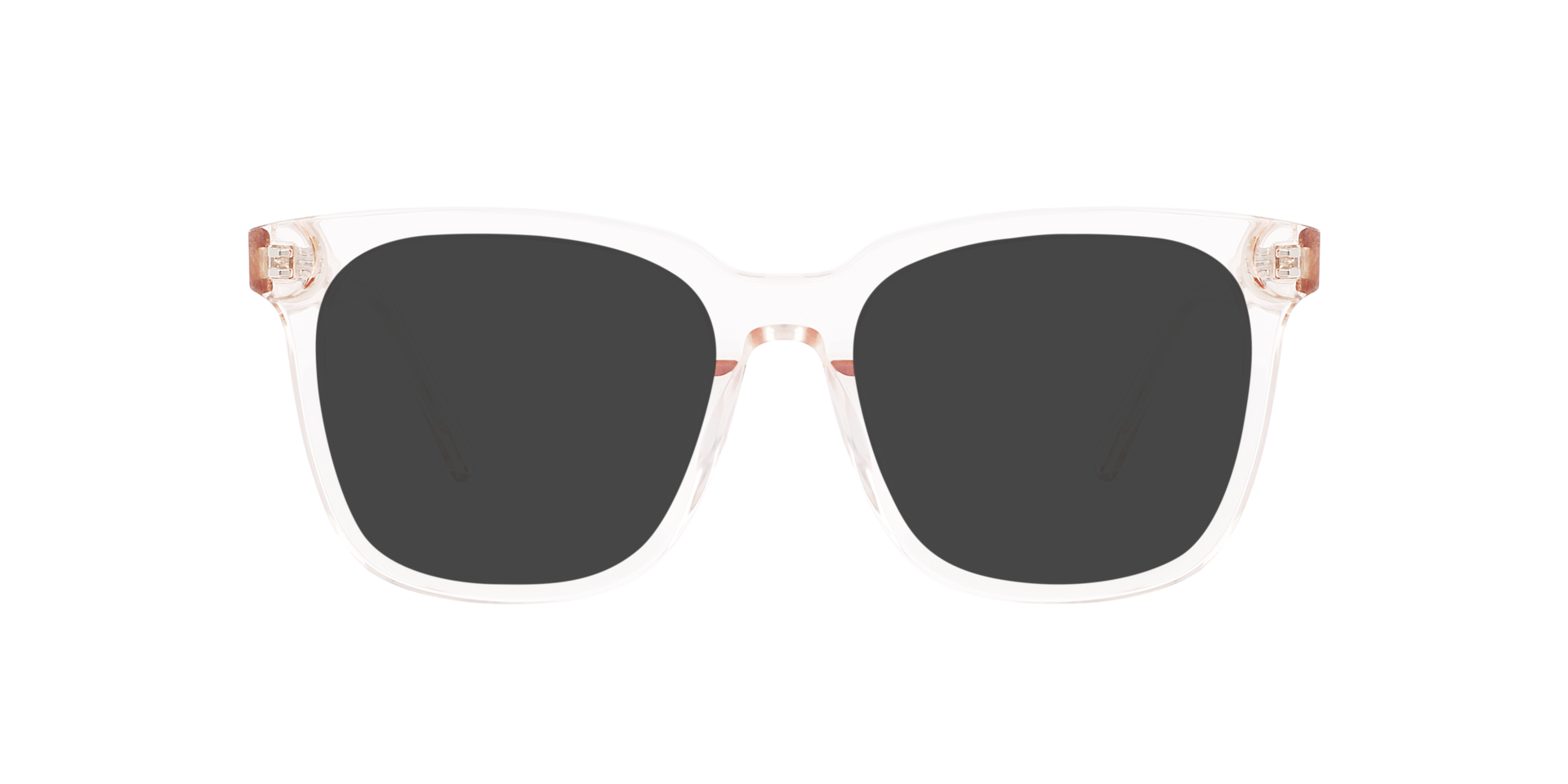 Stella Crystal Peach AcetaatEyeglass Frames van B24, met getinte lenzen