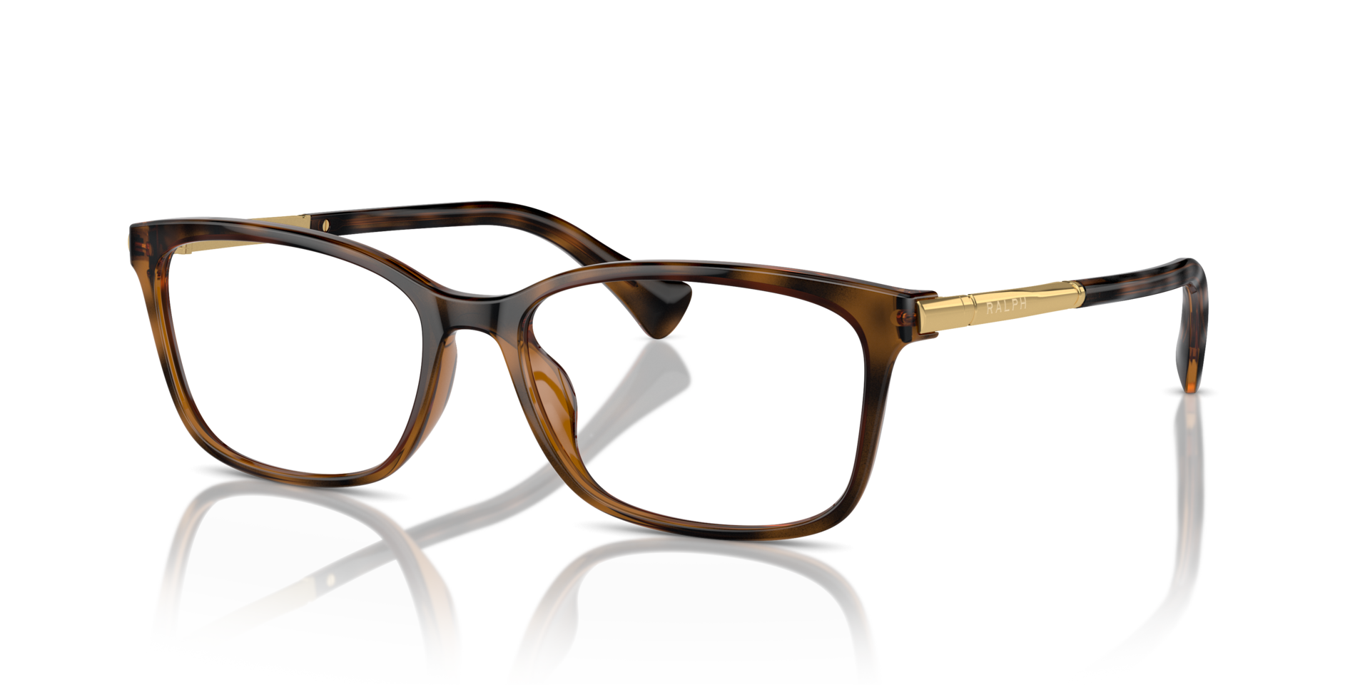 RA7160U Glänzendes Dunkelhavana KunststoffEyeglass Frames von B24, Dreiviertelansicht