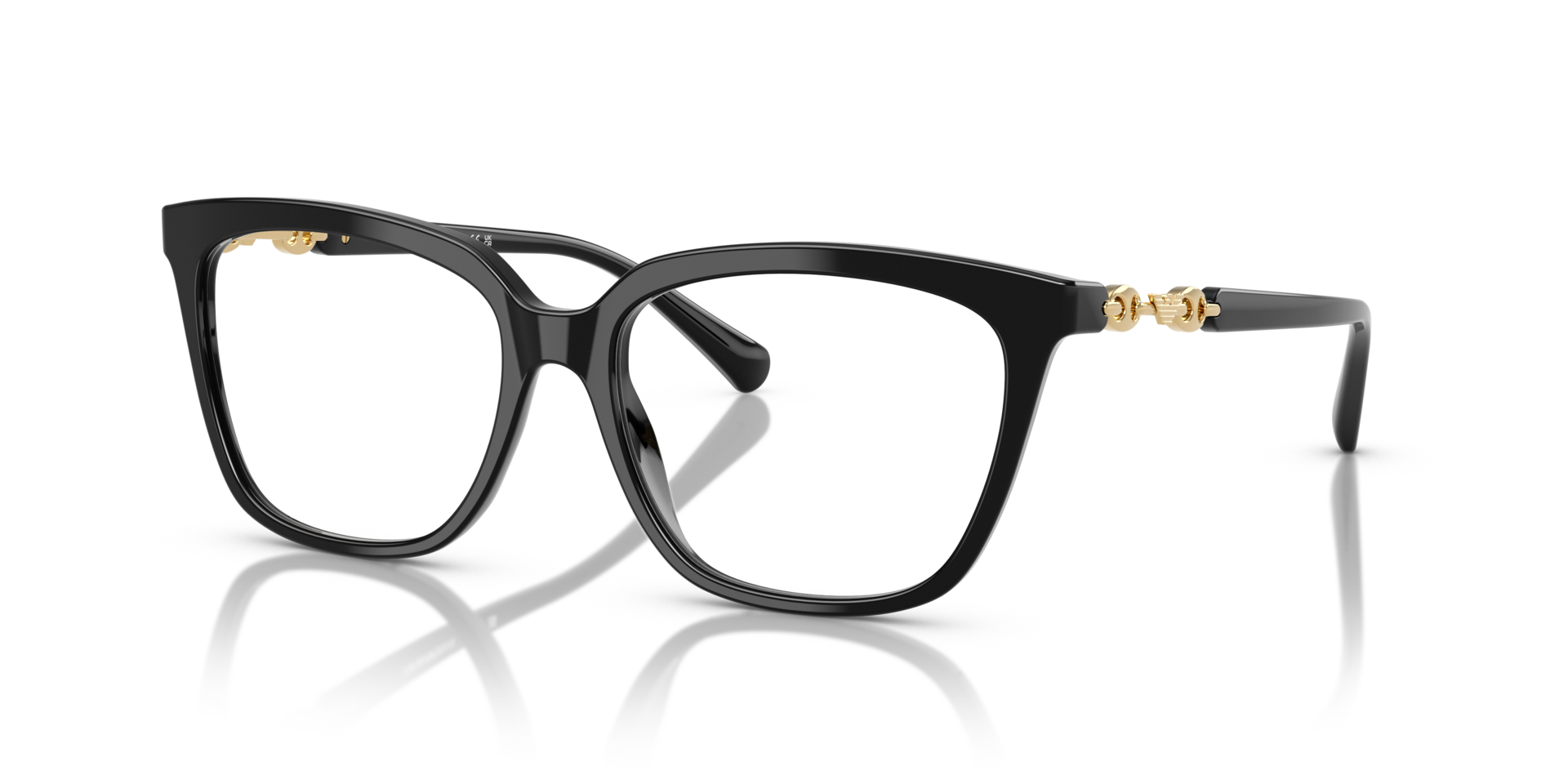 EA3248 Schwarz glänzend AcetatEyeglass Frames von B24, Dreiviertelansicht