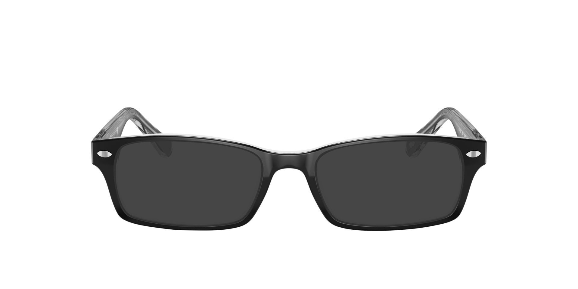 RB5206 Schwarz auf Transparent AcetatEyeglass Frames von B24, mit getönten Gläsern