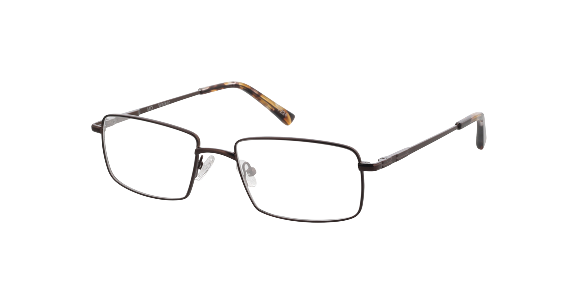 Walker Matt Brown  &  Havana MetallEyeglass Frames von B24, Dreiviertelansicht