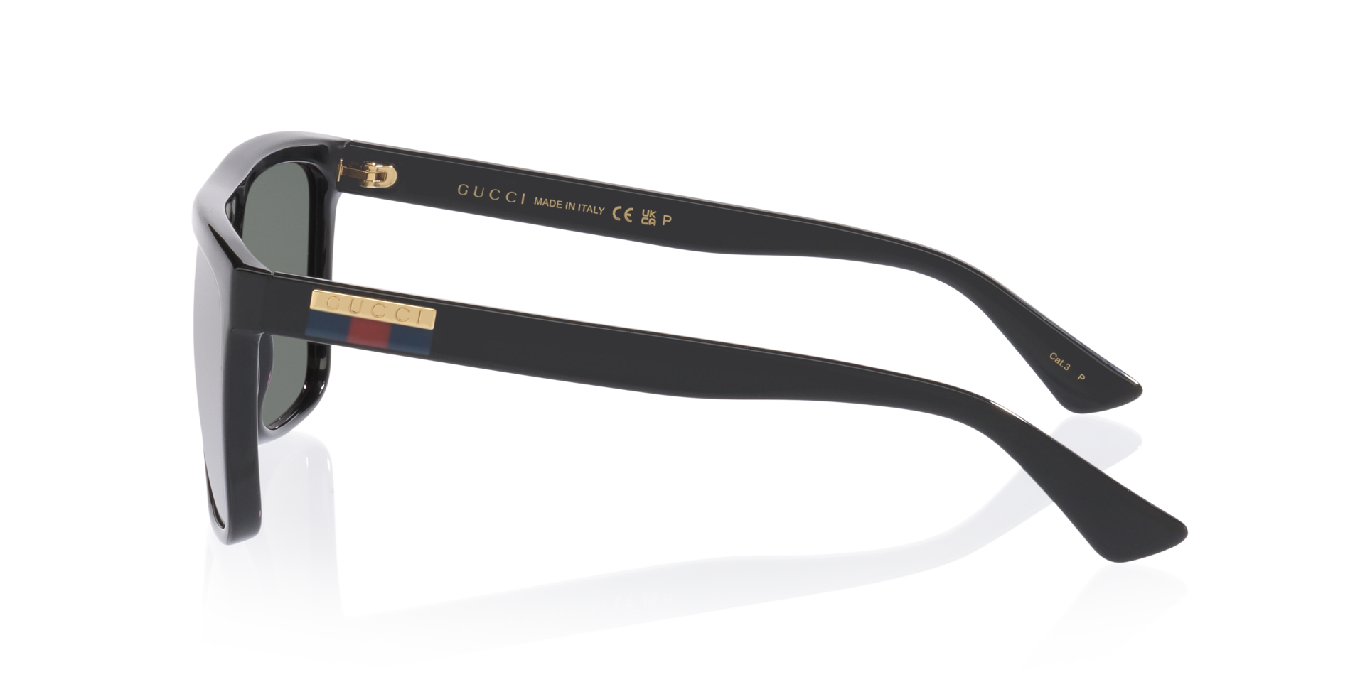 GG0748S Zwart glanzend KunststofSunglass Frames van B24, Zijaanzicht