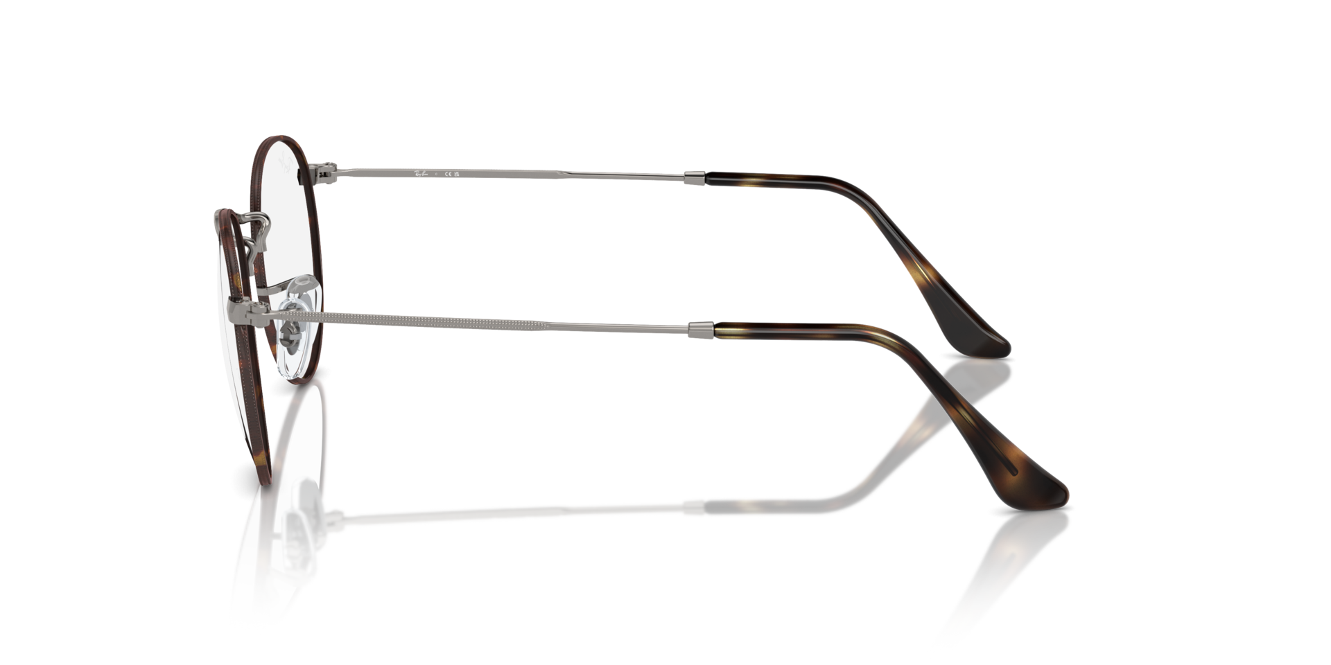 RB3447V Havana On Gunmetal MetallEyeglass Frames von B24, Seitenansicht