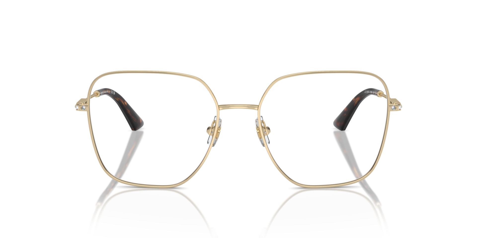 JC2001B Lichtgoud MetaalEyeglass Frames van B24, Vooraanzicht