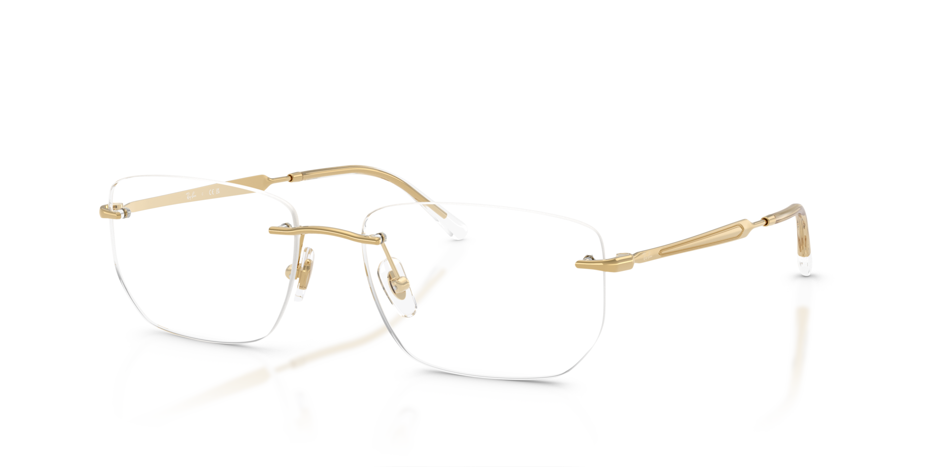RB3768V Arista Gold MetallEyeglass Frames von B24, Dreiviertelansicht