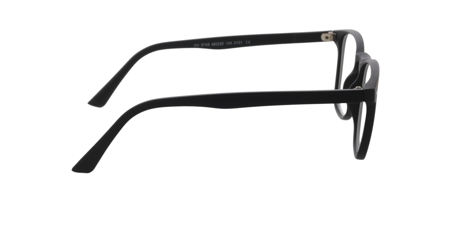 Foster Mattschwarz KunststoffEyeglass Frames von B24, Seitenansicht