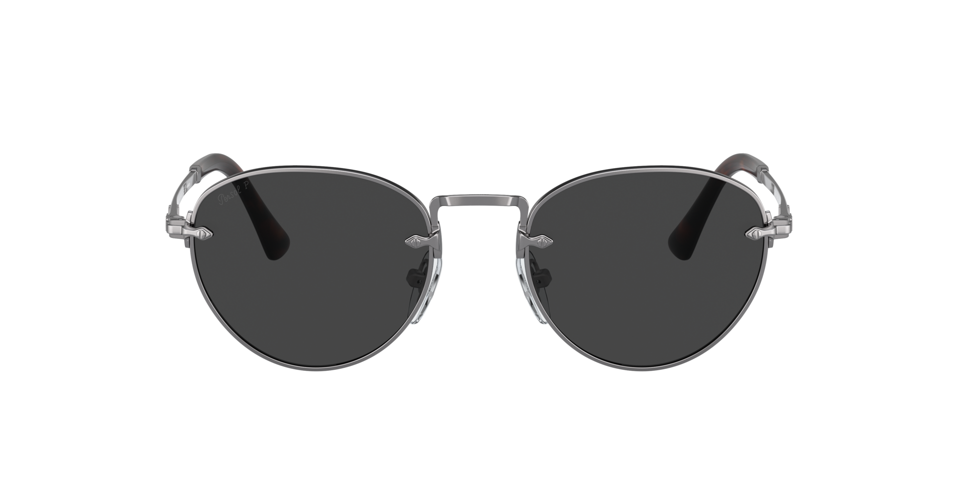 PO2491S Staalgrijs MetaalSunglass Frames van B24, met getinte lenzen