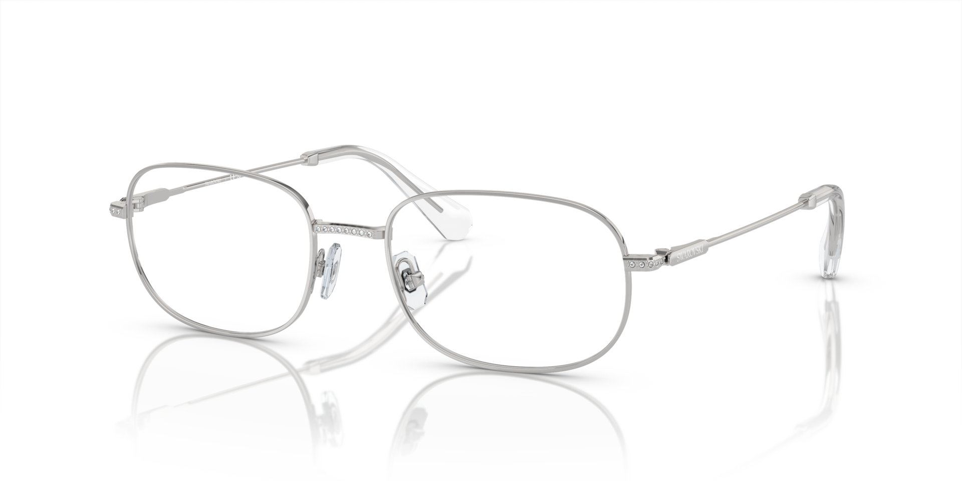SK1005 Zilver MetaalEyeglass Frames van B24, Hoekweergave