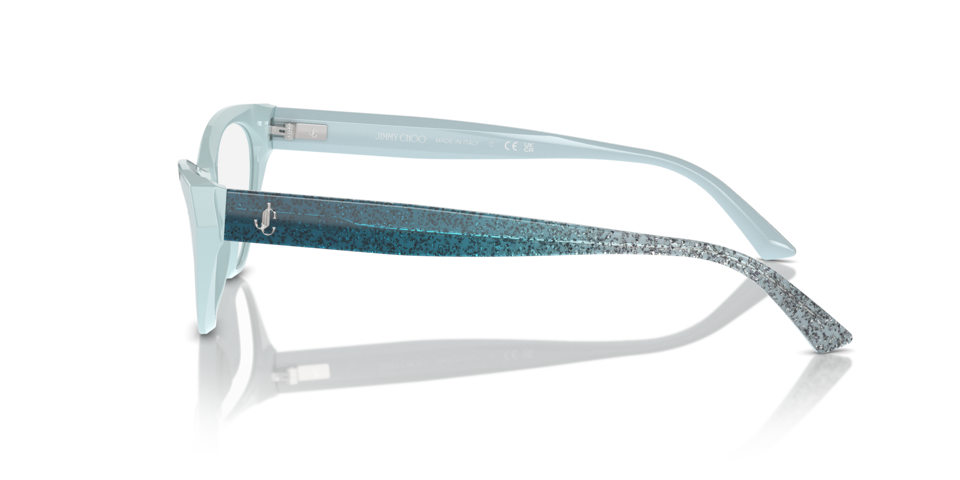 JC3005 Blau AcetatEyeglass Frames von B24, Seitenansicht