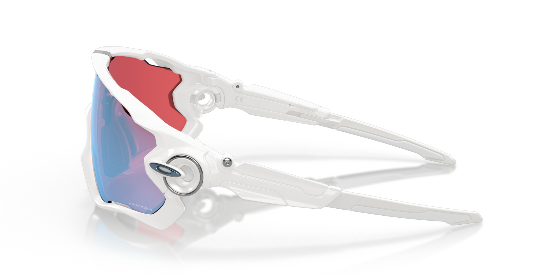 Jawbreaker™ Prizm™ Snow Collection Glanzend wit KunststofSunglass Frames van B24, Zijaanzicht