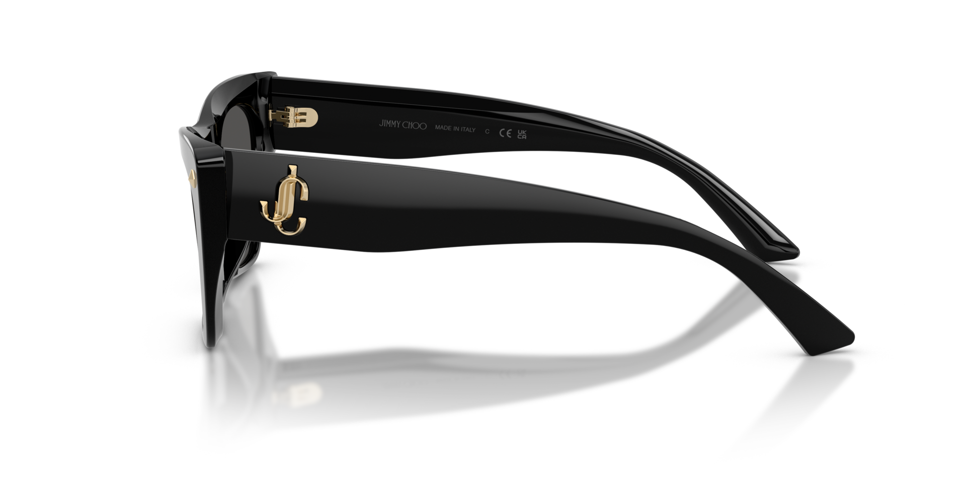 JC5062U Zwart AcetaatSunglass Frames van B24, Zijaanzicht